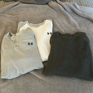 3 Large Waffle UnderArmour Shirts